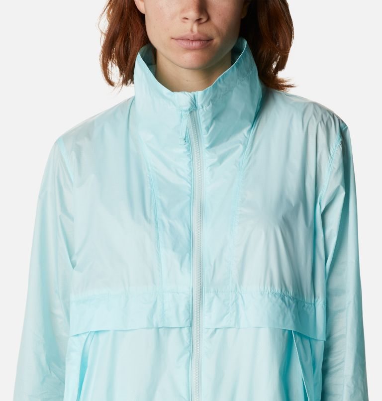 Women's Columbia Sunny City Windbreaker Jackets Turquoise | CA-KAC15