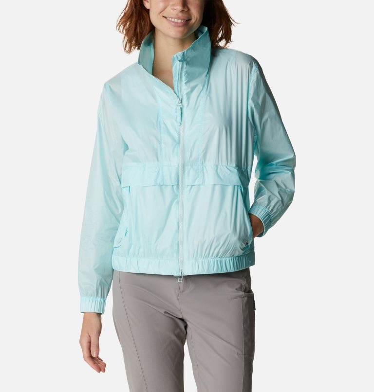 Women\'s Columbia Sunny City Windbreaker Jackets Turquoise | CA-KAC15
