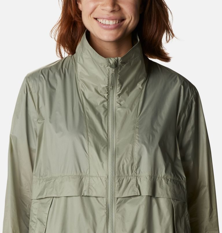 Women's Columbia Sunny City Windbreaker Jackets Olive | CA-MA1L6