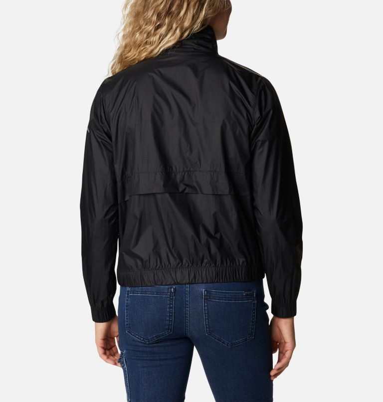 Women's Columbia Sunny City Windbreaker Jackets Black | CA-X4138