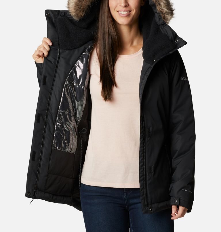 Women's Columbia Suttle Mountain II Insulated Jackets Black | CA-O6LC0