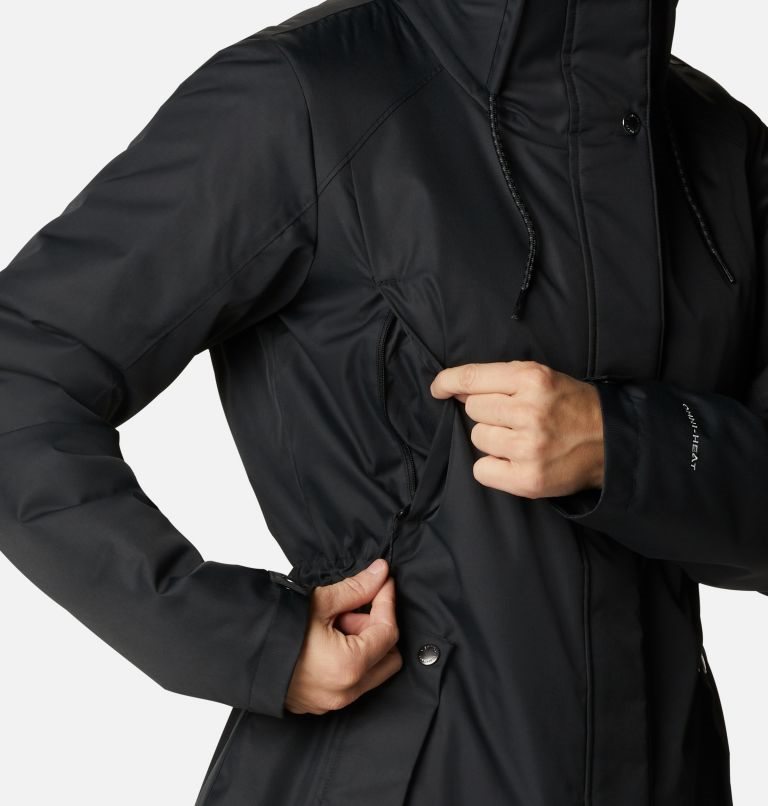 Women's Columbia Suttle Mountain II Insulated Jackets Black | CA-O6LC0