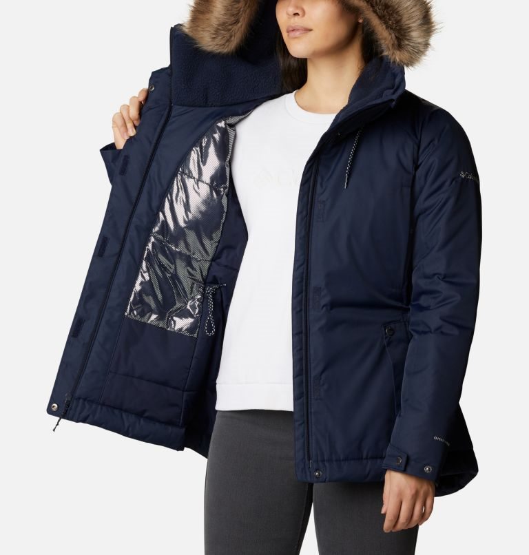 Women's Columbia Suttle Mountain II Insulated Jackets Navy | CA-P1648