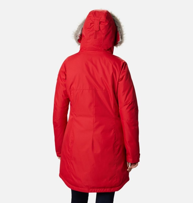 Women's Columbia Suttle Mountain Long Insulated Jackets Red | CA-R05C8