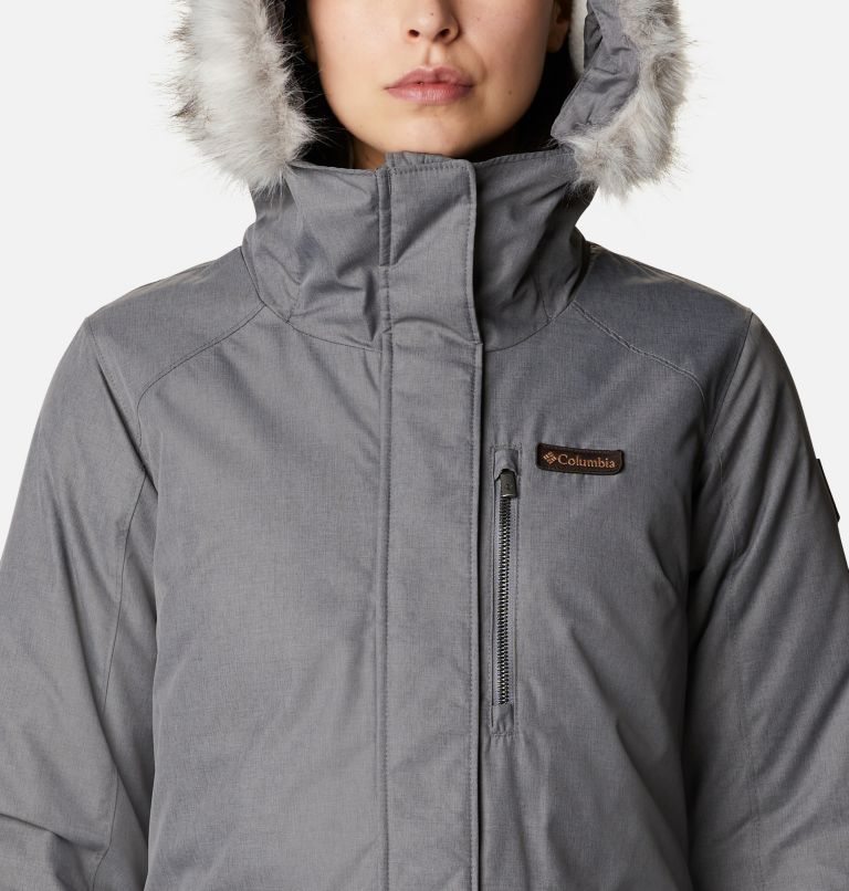 Women's Columbia Suttle Mountain Long Insulated Jackets Grey | CA-V843L