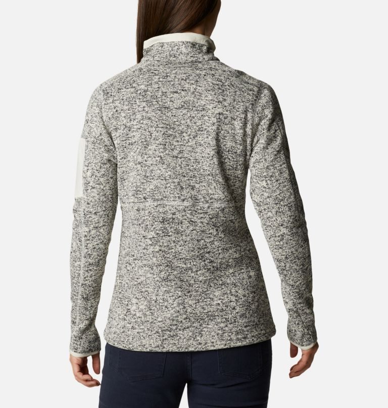 Women's Columbia Sweater Weather Fleece Half Zip Sweatshirts Grey | CA-I61C4