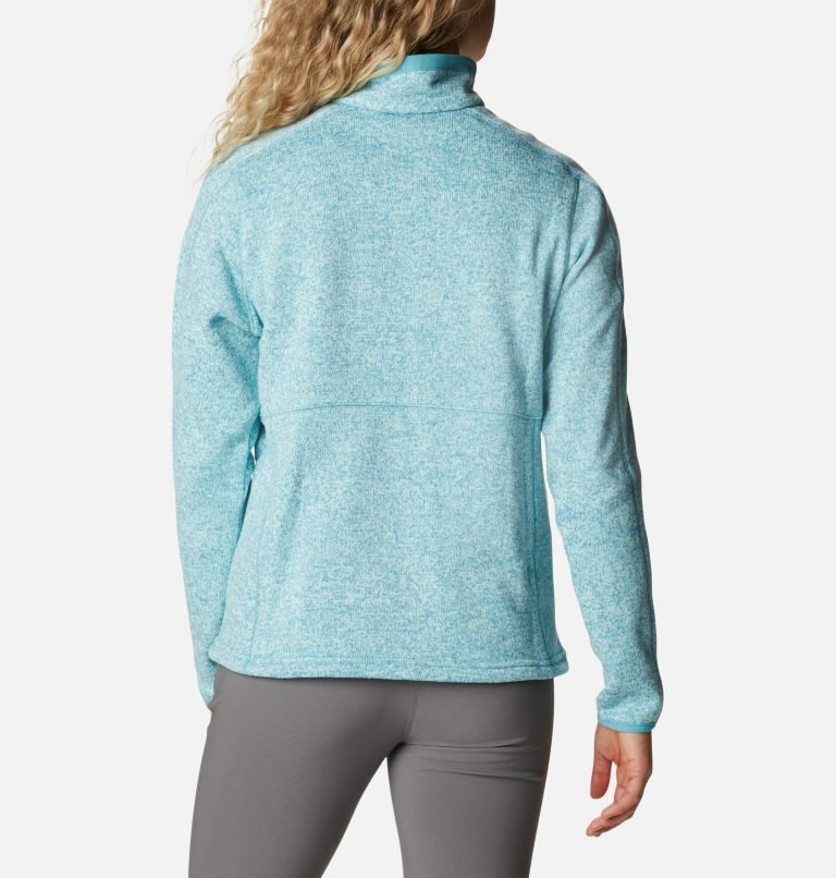 Women's Columbia Sweater Weather Full Zip Fleece Jackets Turquoise | CA-T06C5