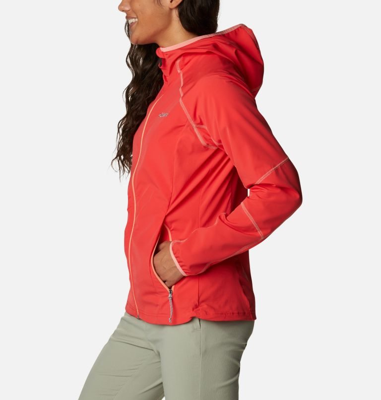 Women's Columbia Sweet As Hooded Shell Jackets Red | CA-AC408