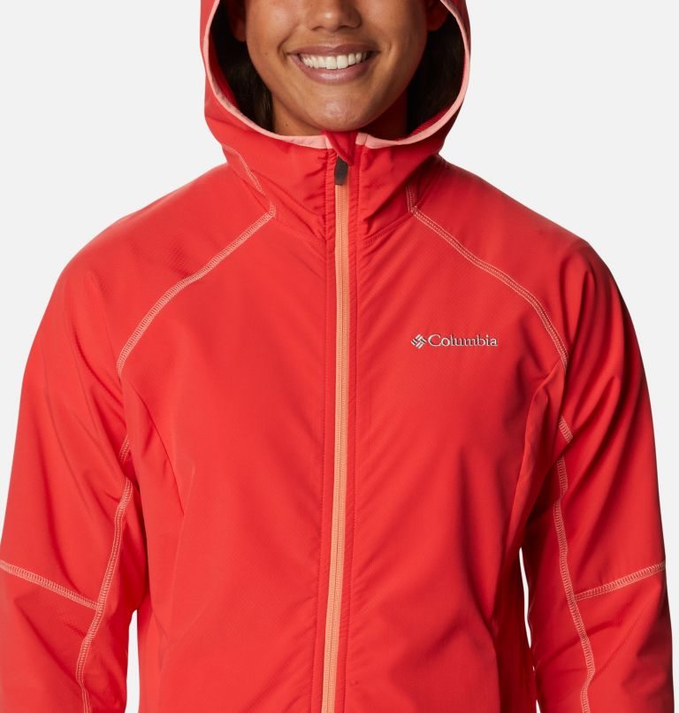 Women's Columbia Sweet As Hooded Shell Jackets Red | CA-AC408