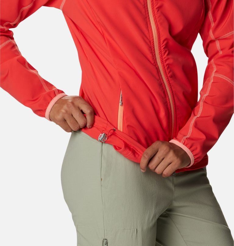 Women's Columbia Sweet As Hooded Shell Jackets Red | CA-AC408