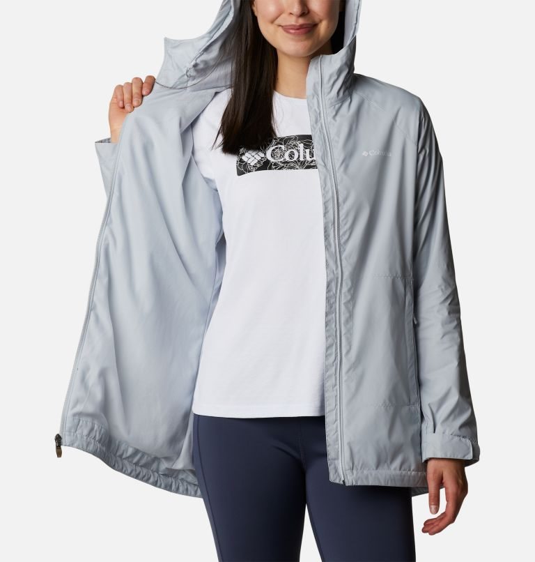 Women's Columbia Switchback Lined Long Jackets Light Grey | CA-L514C