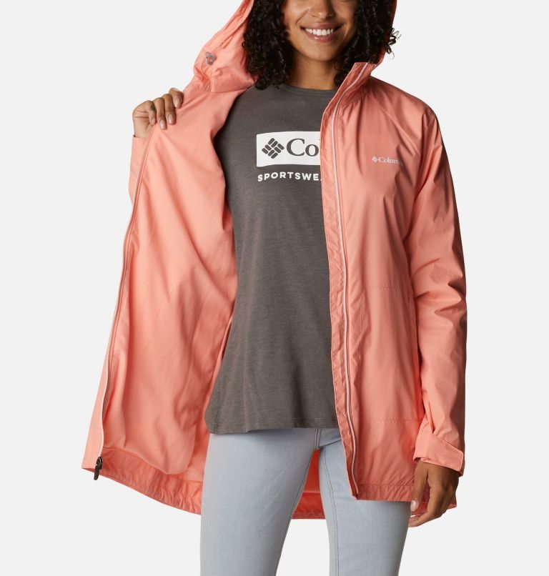 Women's Columbia Switchback Lined Long Jackets Coral | CA-RC6AL