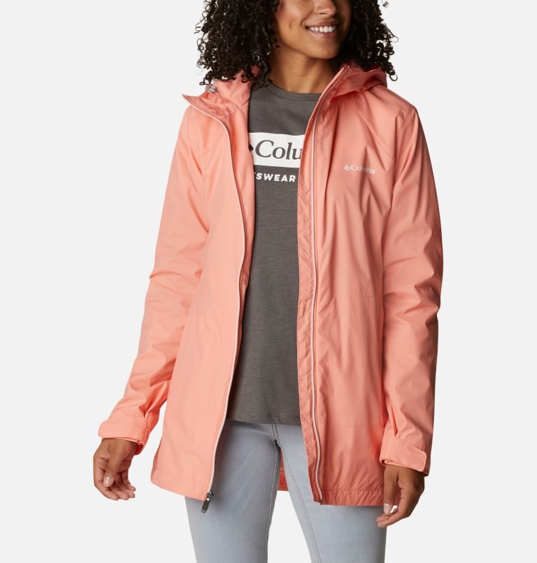 Women's Columbia Switchback Lined Long Jackets Coral | CA-RC6AL