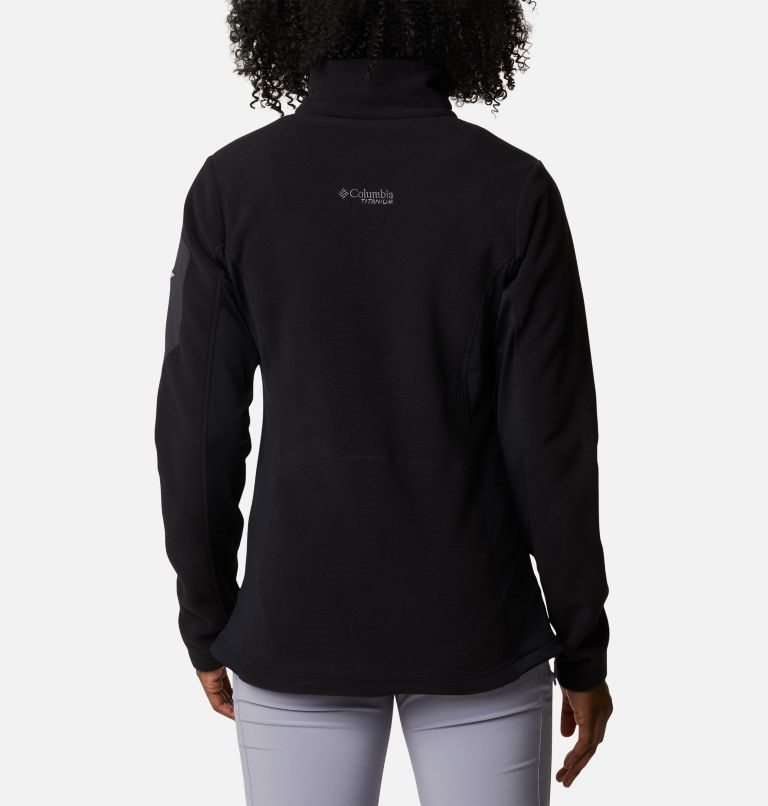 Women's Columbia Titan Pass 2.0 II Full Zip Fleece Jackets Black | CA-A36L4