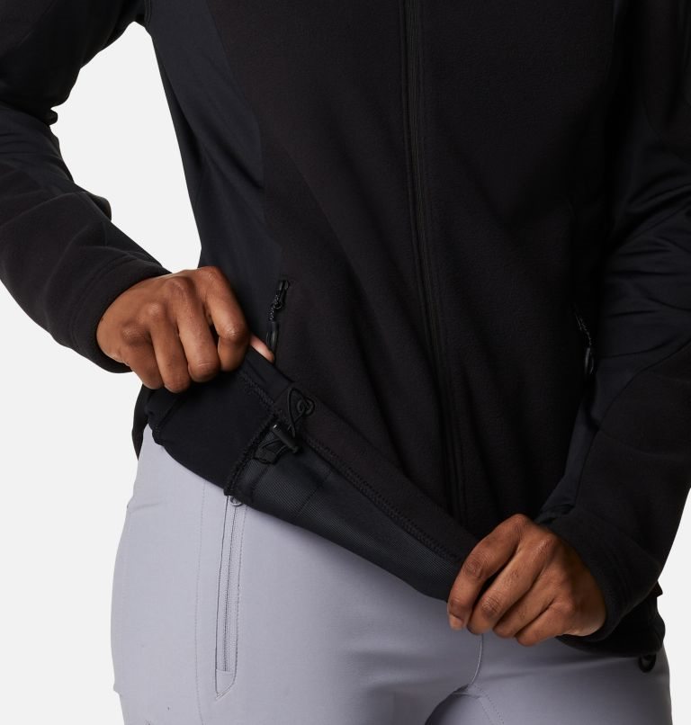 Women's Columbia Titan Pass 2.0 II Full Zip Fleece Jackets Black | CA-A36L4
