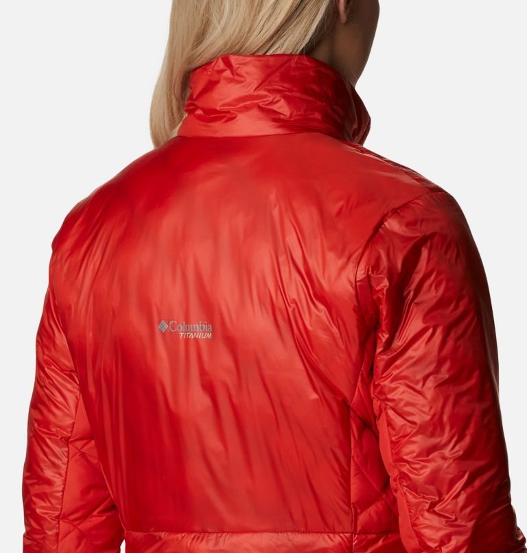 Women's Columbia Titan Pass Omni-Heat Infinity Double Wall Hybrid Insulated Jackets Red | CA-C3015