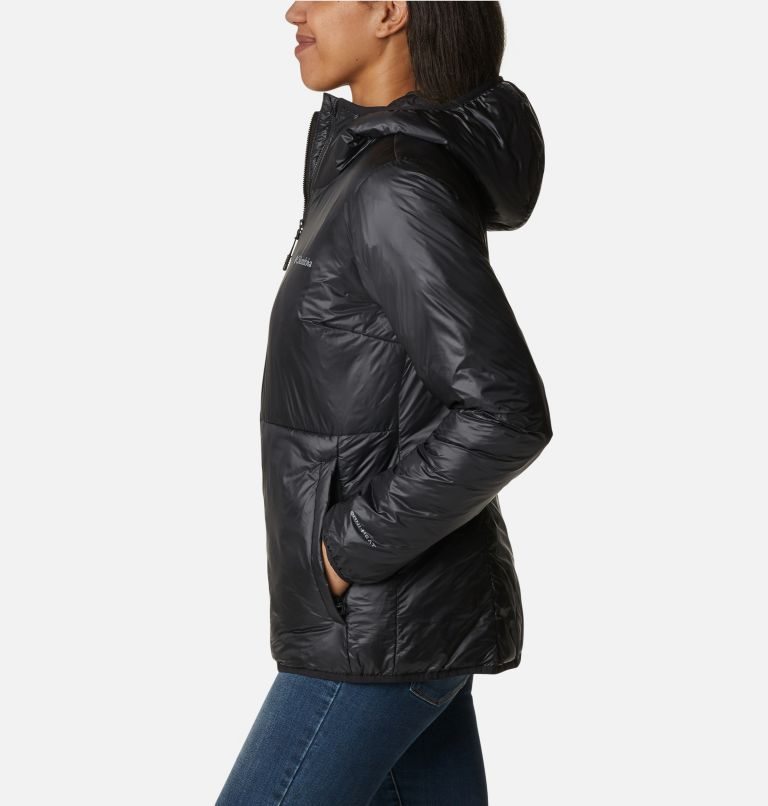 Women's Columbia Trail Shaker Double Wall Hooded Jackets Black | CA-YL4A1