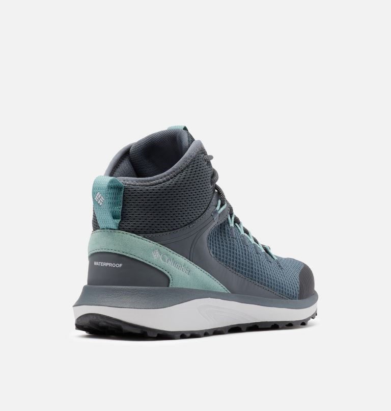 Women's Columbia Trailstorm Mid Waterproof Hiking Shoes Turquoise | CA-K853C