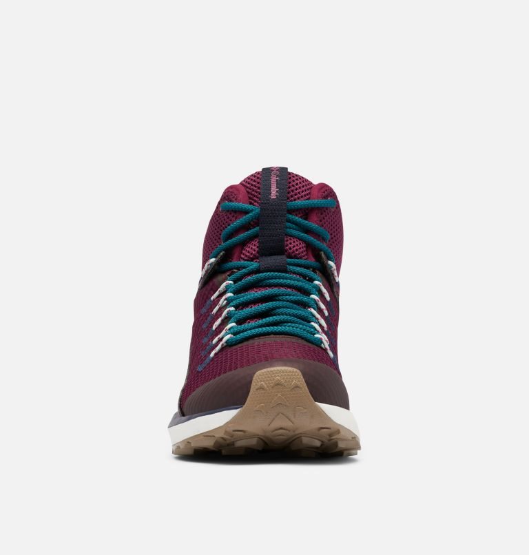 Women's Columbia Trailstorm Mid Waterproof Hiking Shoes Maroon | CA-V5063