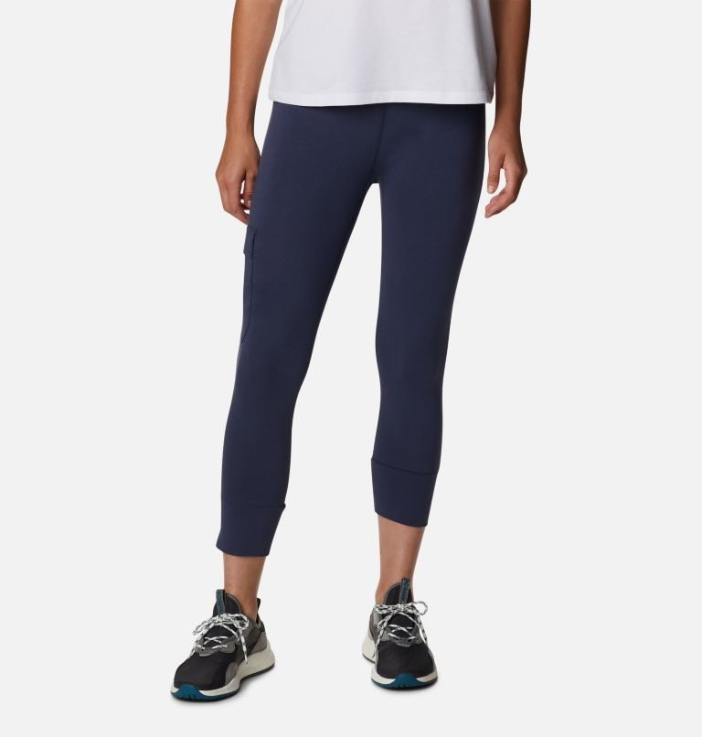 Women\'s Columbia Trek Capri Leggings Navy | CA-N3A08