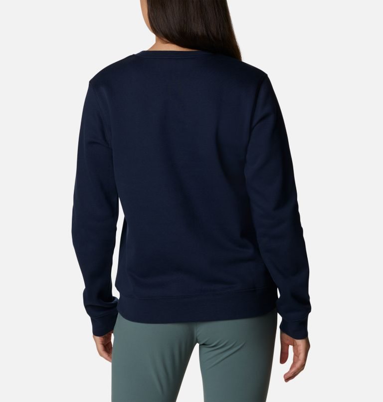 Women's Columbia Trek Graphic Crew Sweatshirts Navy | CA-FL846
