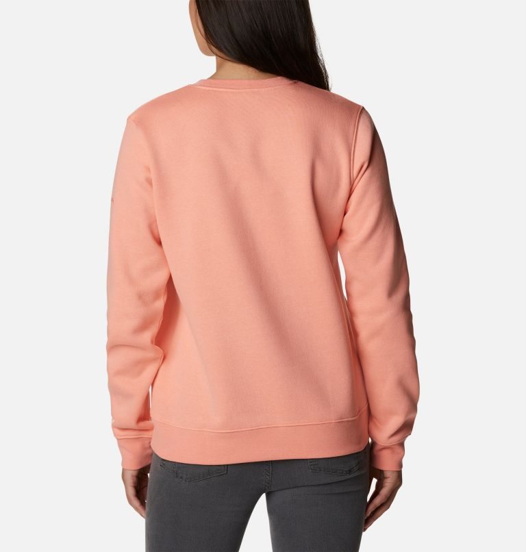 Women's Columbia Trek Graphic Crew Sweatshirts Coral | CA-L6853