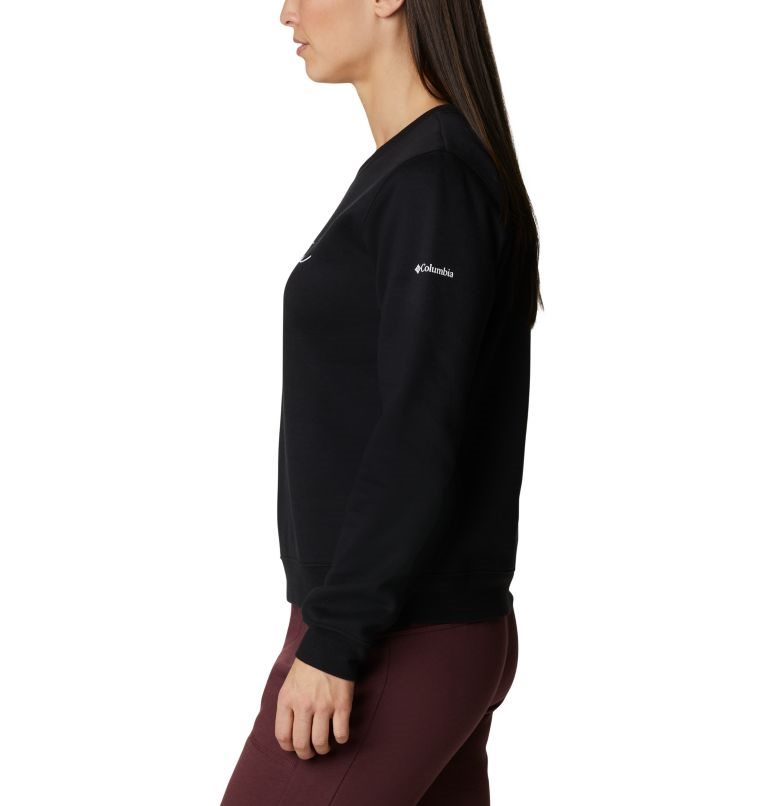 Women's Columbia Trek Graphic Crew Sweatshirts Black | CA-VL46C