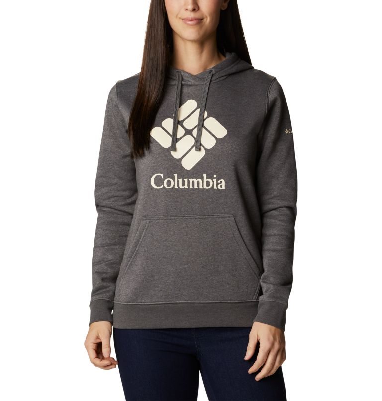 Women\'s Columbia Trek Graphic Hoodie Dark Grey | CA-G61C0