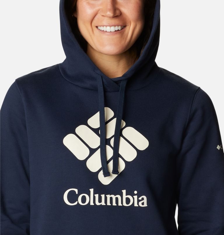 Women's Columbia Trek Graphic Hoodie Navy | CA-YL1C0