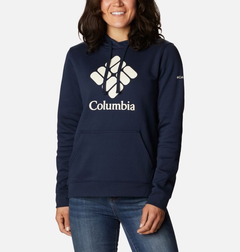 Women\'s Columbia Trek Graphic Hoodie Navy | CA-YL1C0