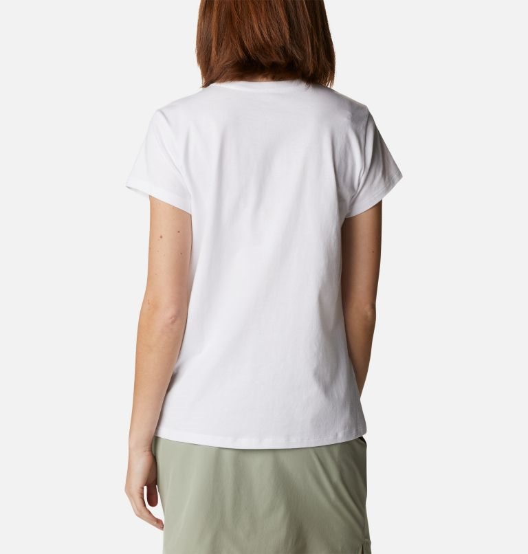 Women's Columbia Trek Short Sleeve Graphic T Shirts White | CA-FCA50