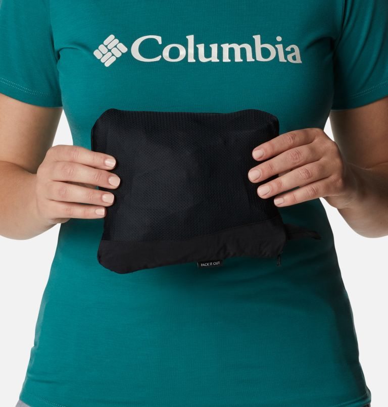 Women's Columbia Wallowa Park Novelty Windbreaker Jackets Black | CA-I5381
