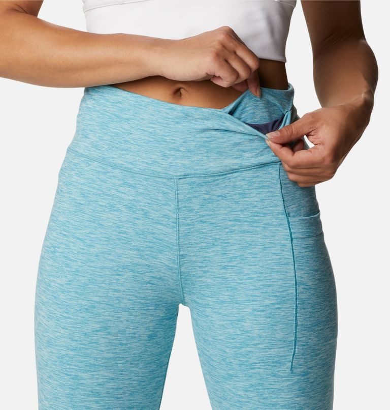 Women's Columbia Weekend Adventure 7/8 Leggings Turquoise | CA-K8AC1