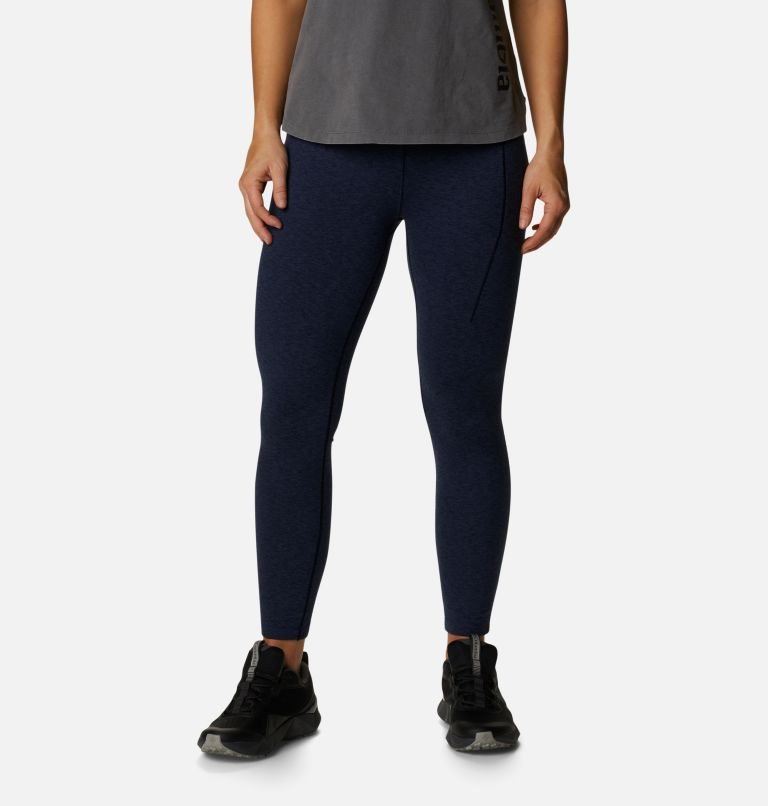Women\'s Columbia Weekend Adventure 7/8 Leggings Navy | CA-M8061