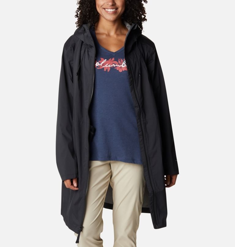Women's Columbia Weekend Adventure Long Shell Jackets Black | CA-CA608