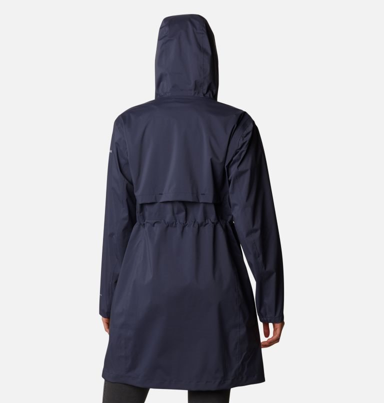 Women's Columbia Weekend Adventure Long Shell Jackets Navy | CA-M6840
