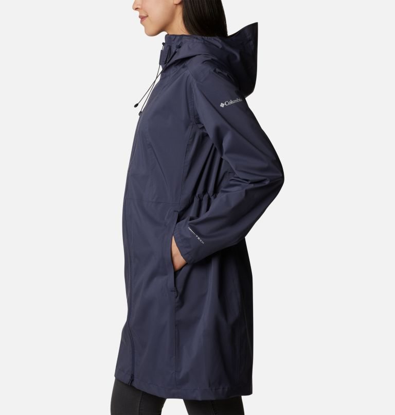 Women's Columbia Weekend Adventure Long Shell Jackets Navy | CA-M6840