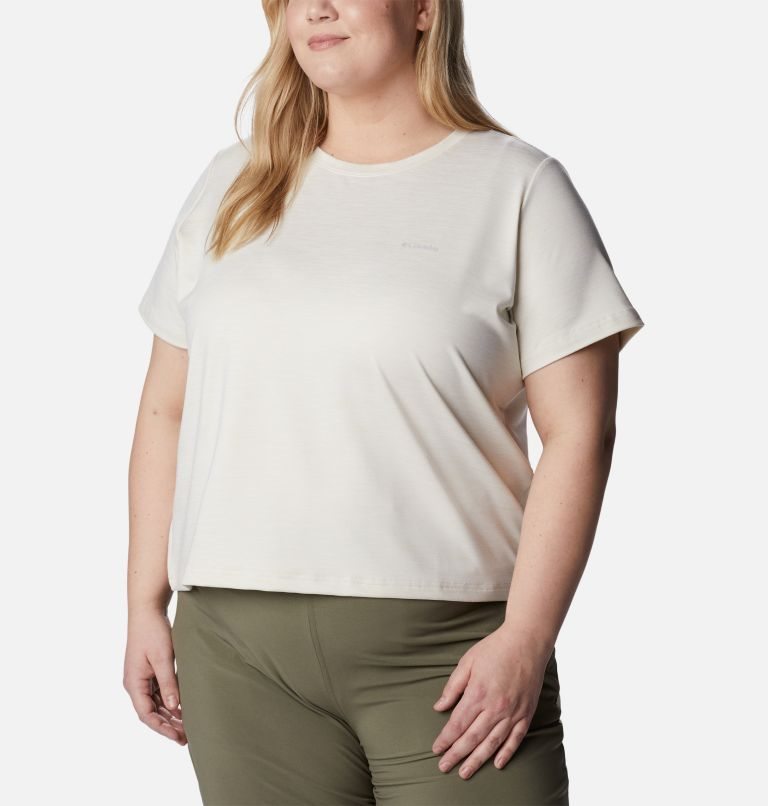 Women's Columbia Weekend Adventure Short Sleeve T Shirts White | CA-Y40CL