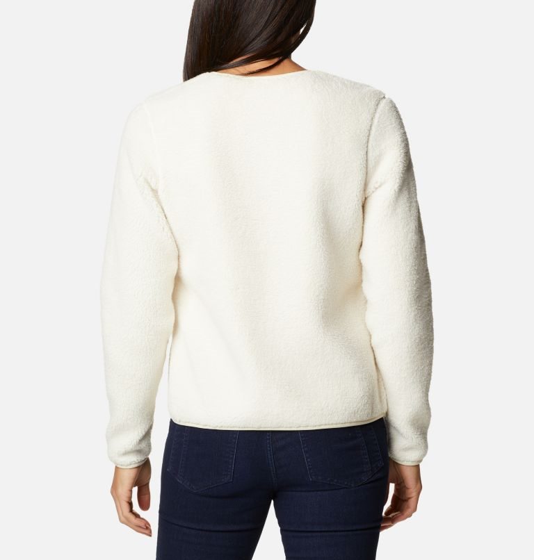 Women's Columbia West Bend Fleece Crew Sweatshirts Cream | CA-AA3C4