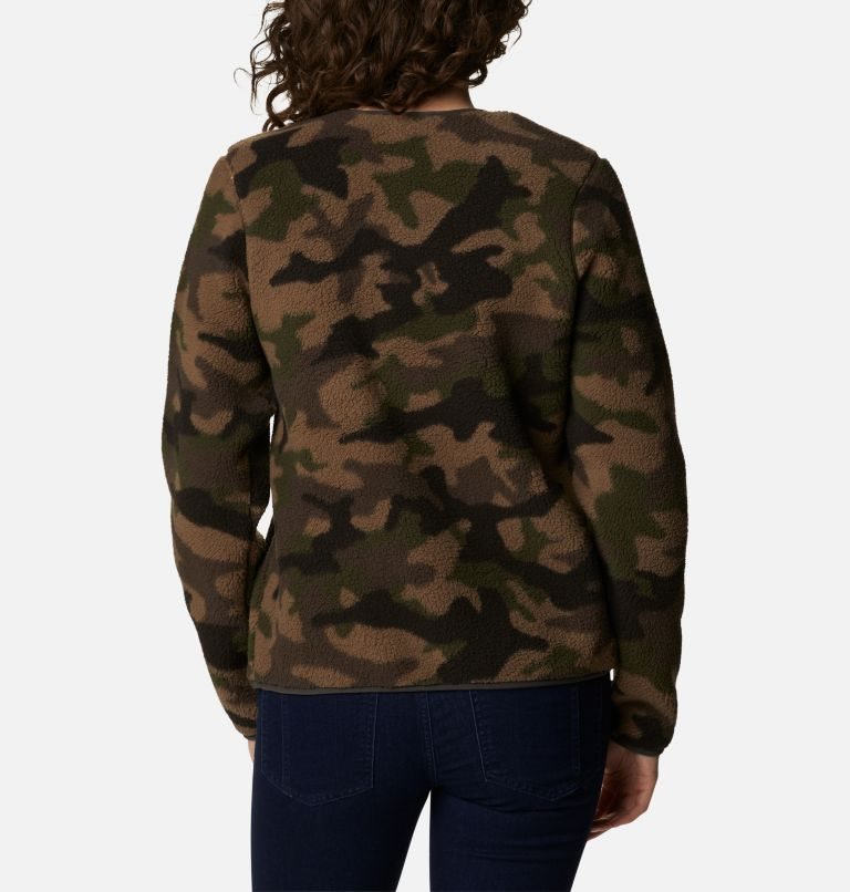 Women's Columbia West Bend Fleece Crew Sweatshirts Camo | CA-V18AL